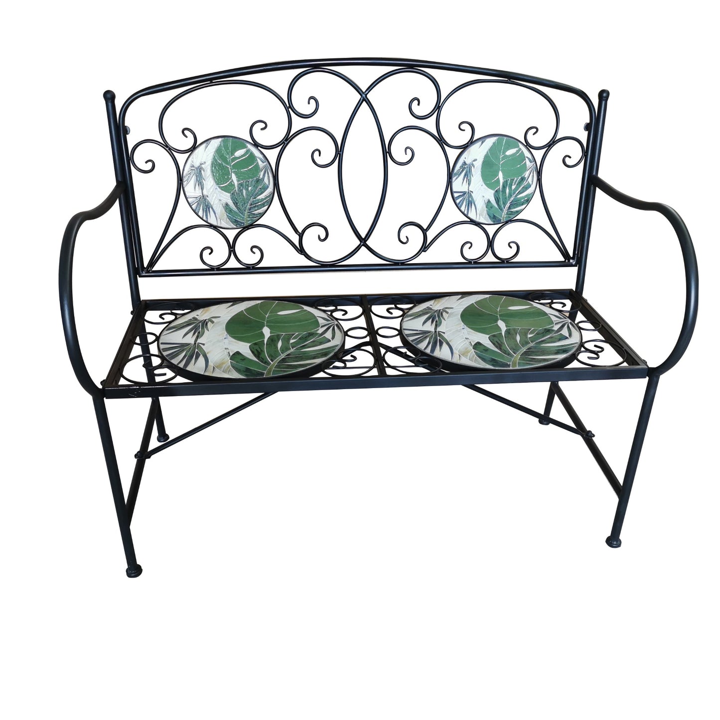 Leaf Pattern Mosaic Bench