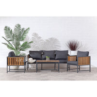 Turin Aluminium Wooden Panelled Sofa & Armchair Collection