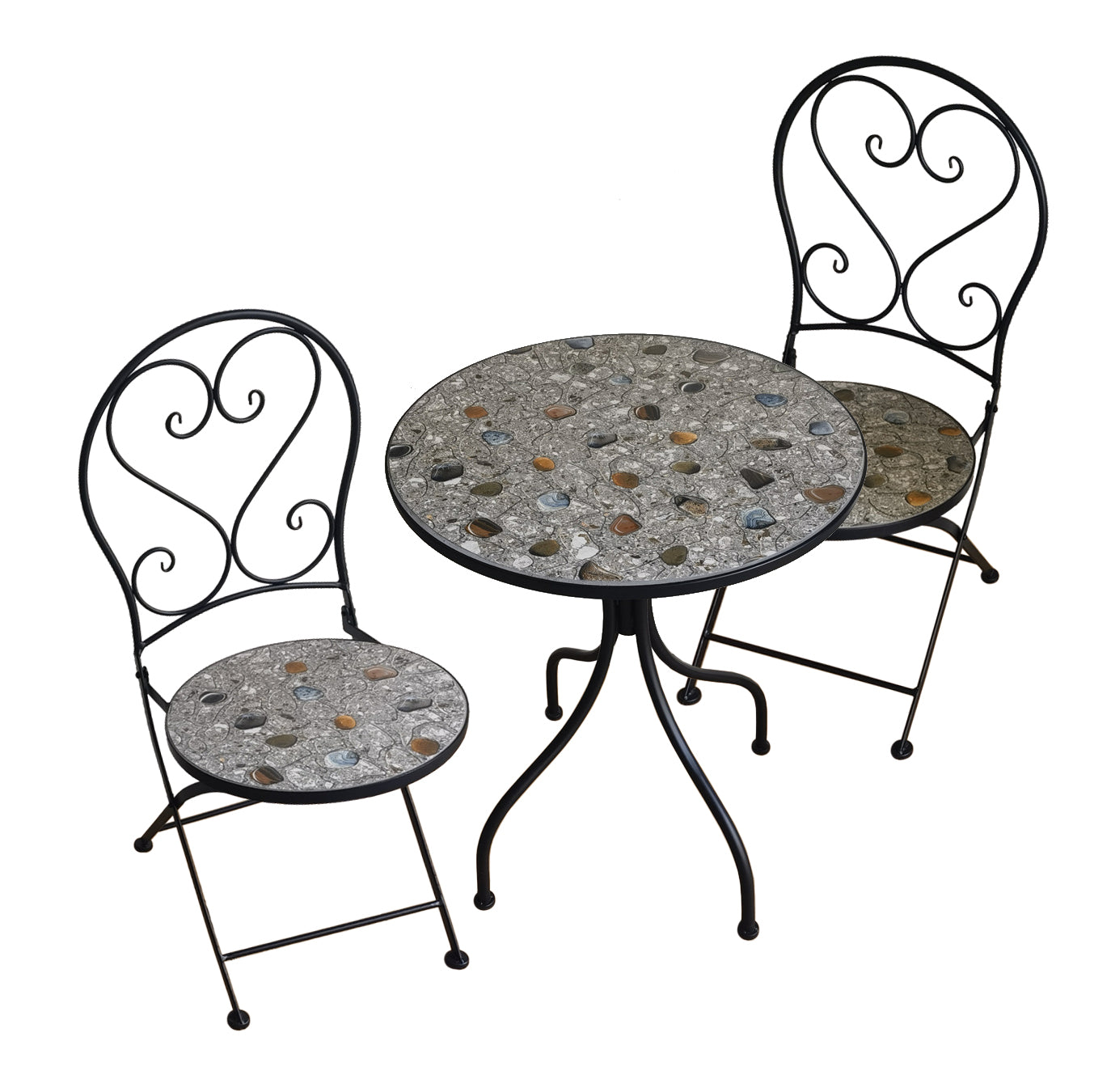 New Pebble Mosaic Bistro Set