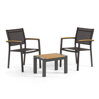 Venice Stacking Bistro Set with low table