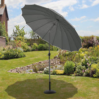 Shanghai 2.7m Dark Grey Oriental Parasol
