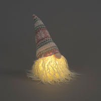 Pink Gonk 28cm Plush Santa Gnome Head with Pattern Hat