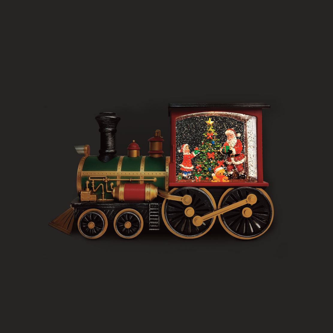 18cm Water Steam Train With Santa Scene