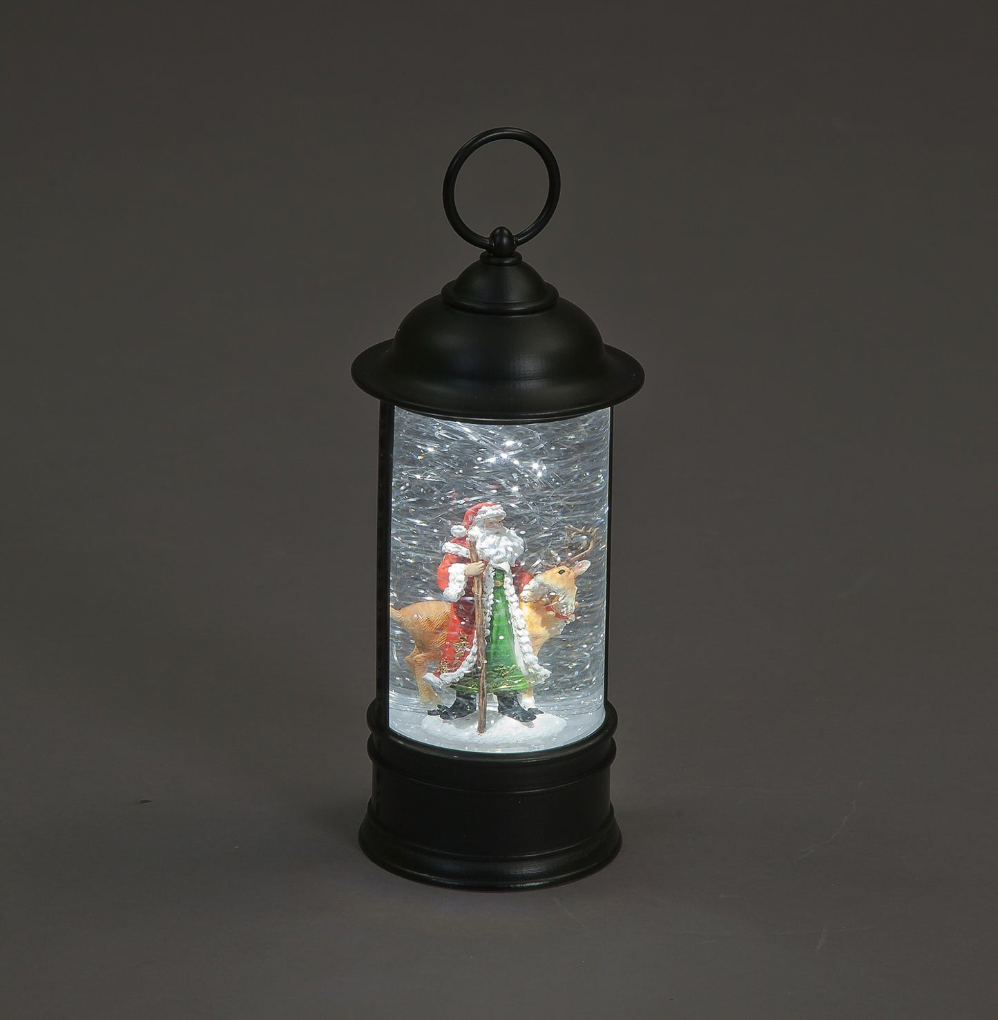 29cm Illuminated Water Lantern With Santa Scene