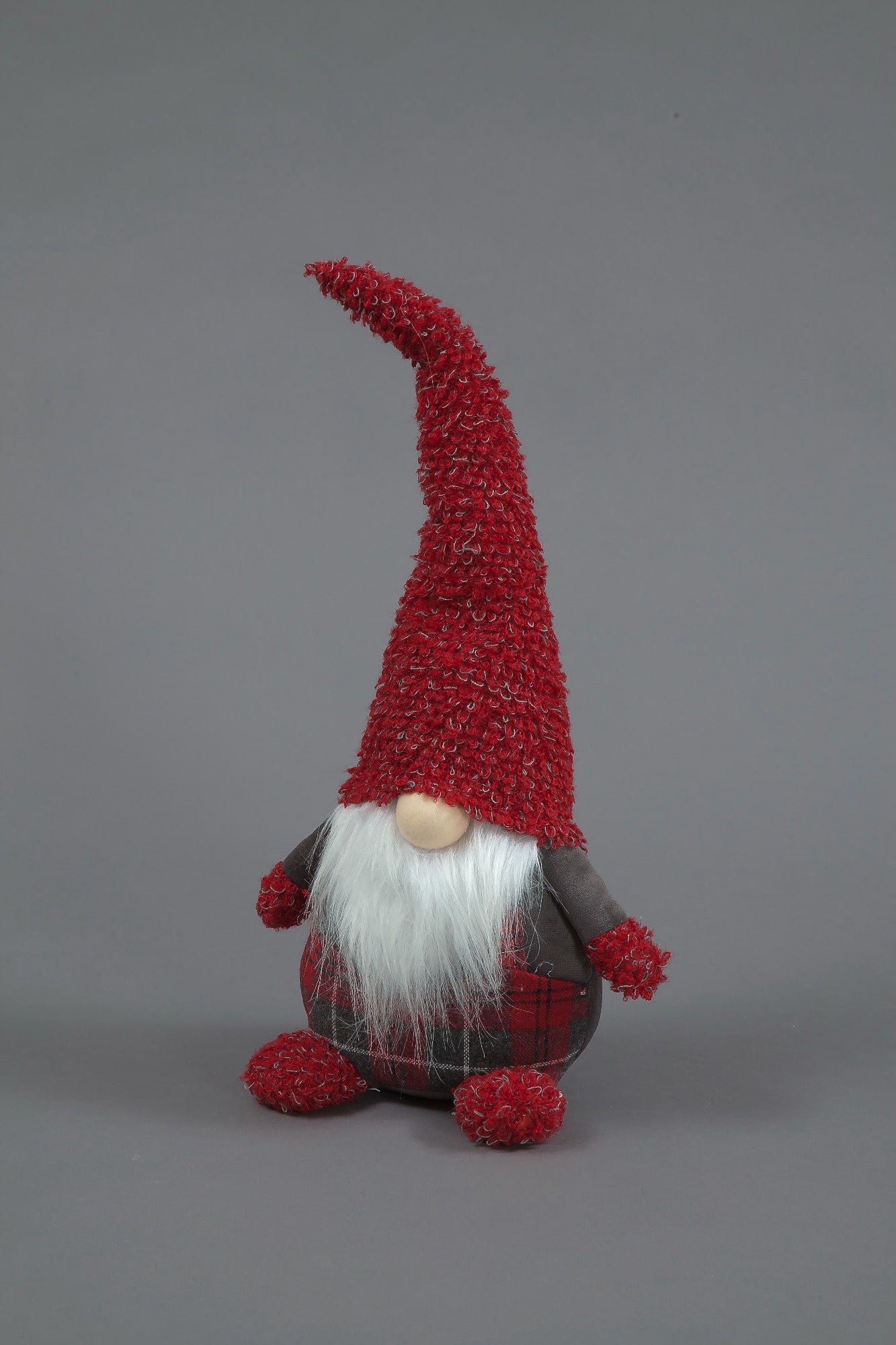 Grey & Red Gonk 45cm Plush Decoration