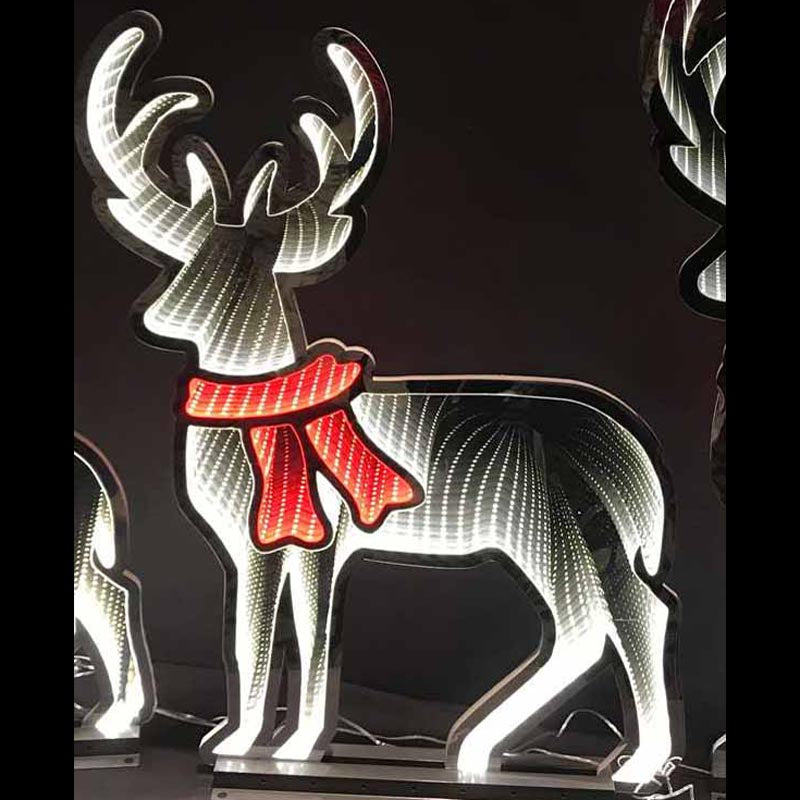 74cm Infinity Standing Reindeer with Red Scarf Christmas Decoration