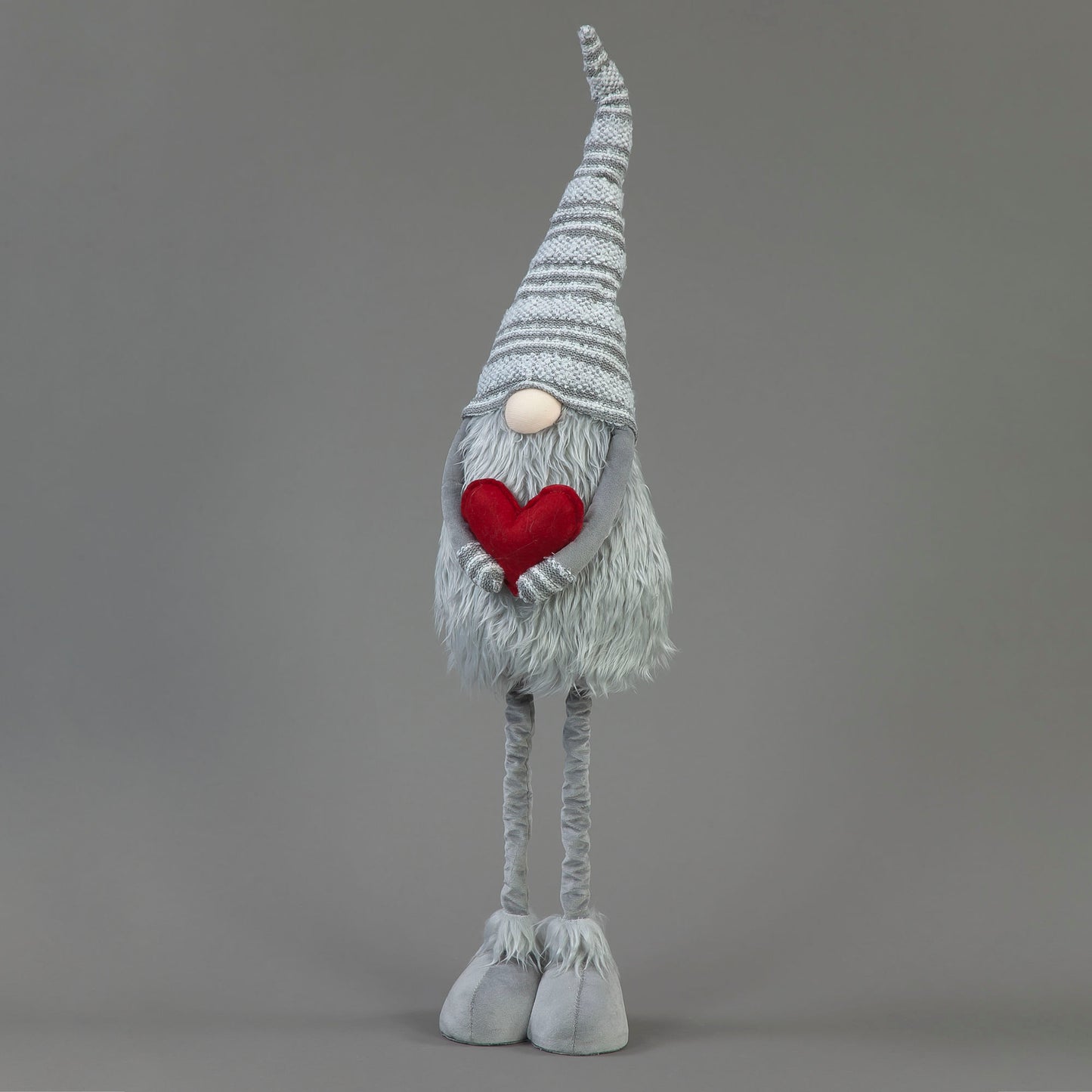 Plush Grey Christmas Gonk with Love Heart (81cm)