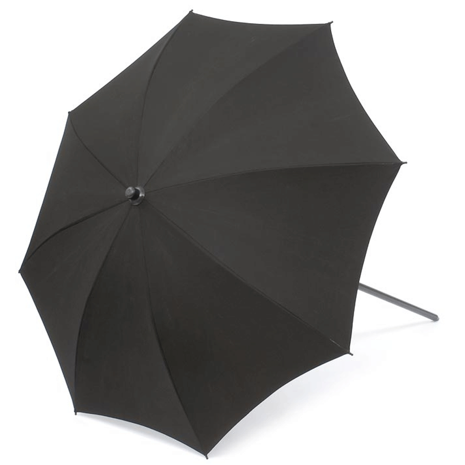 Black Rimini 1.7m Push Up Parasol