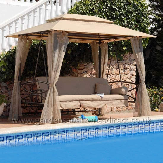 Replacement Gazebo Mesh Netting Set for Beige Suntime Luxor Swing Gazebos