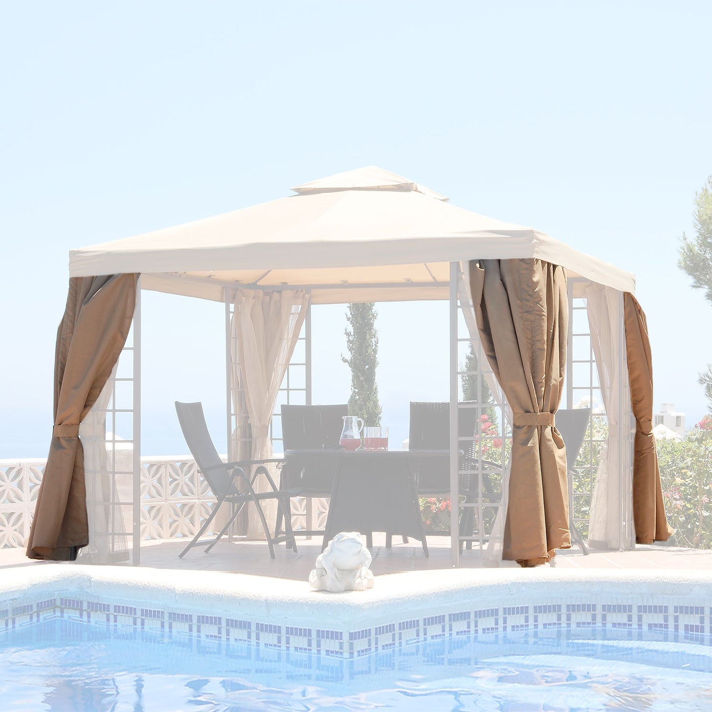 Replacement Outer Curtains for Beige Suntime Deluxe Gazebo