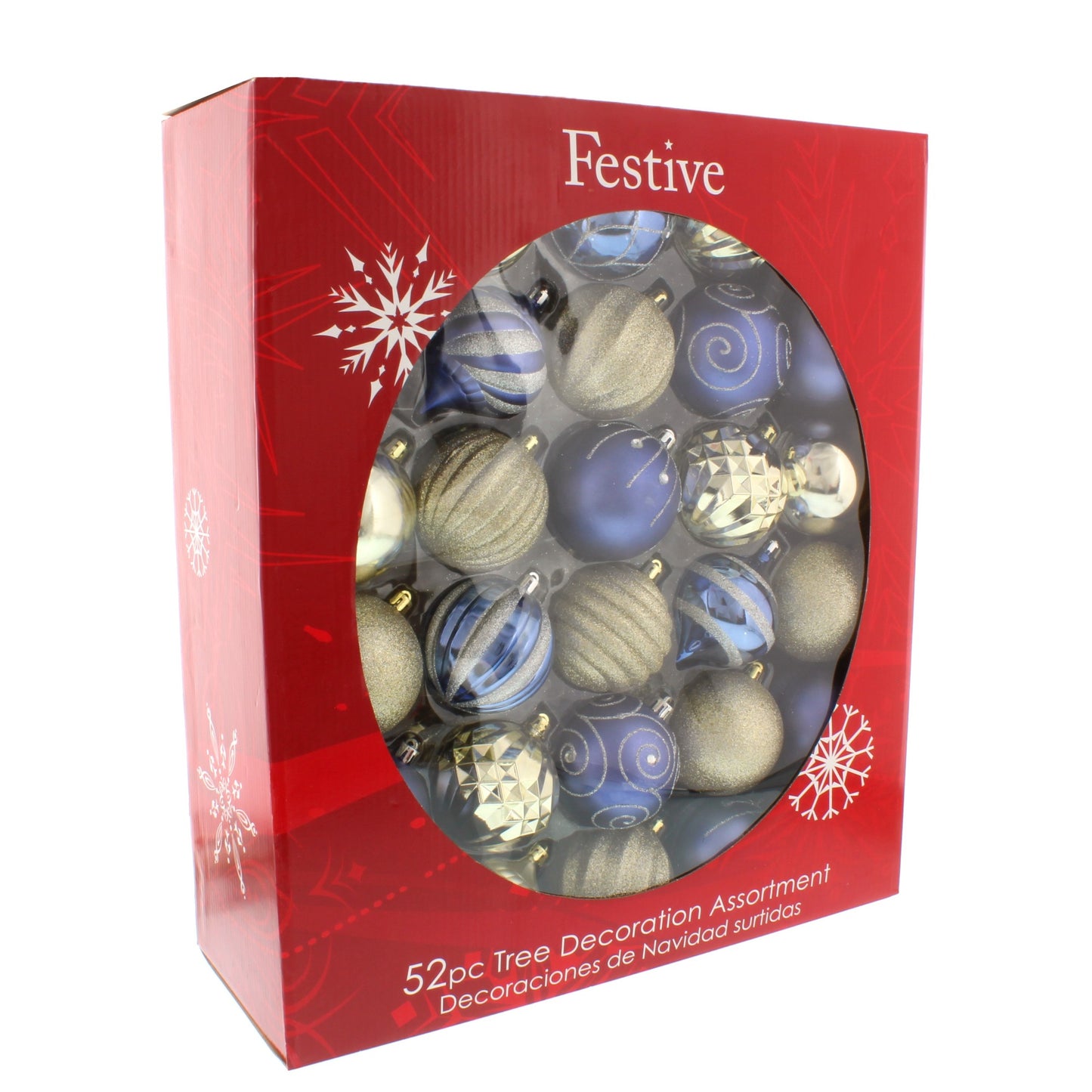 52 Piece Purple and Champagne Bauble Set