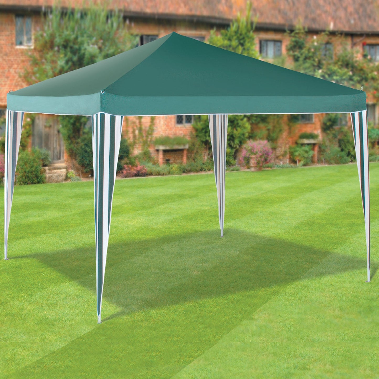 2 x 2m Portable Pop Up Steel Gazebo Green