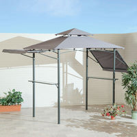 BBQ Garden Patio Outdoor Gazebo with Adjustable Eaves