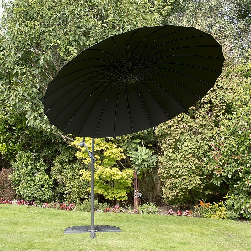 3m Shanghai Hanging Black Parasol
