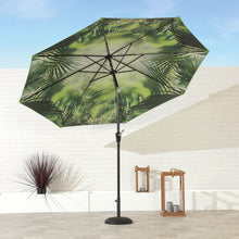 2.7m Palm Print Crank & Tilt Parasol
