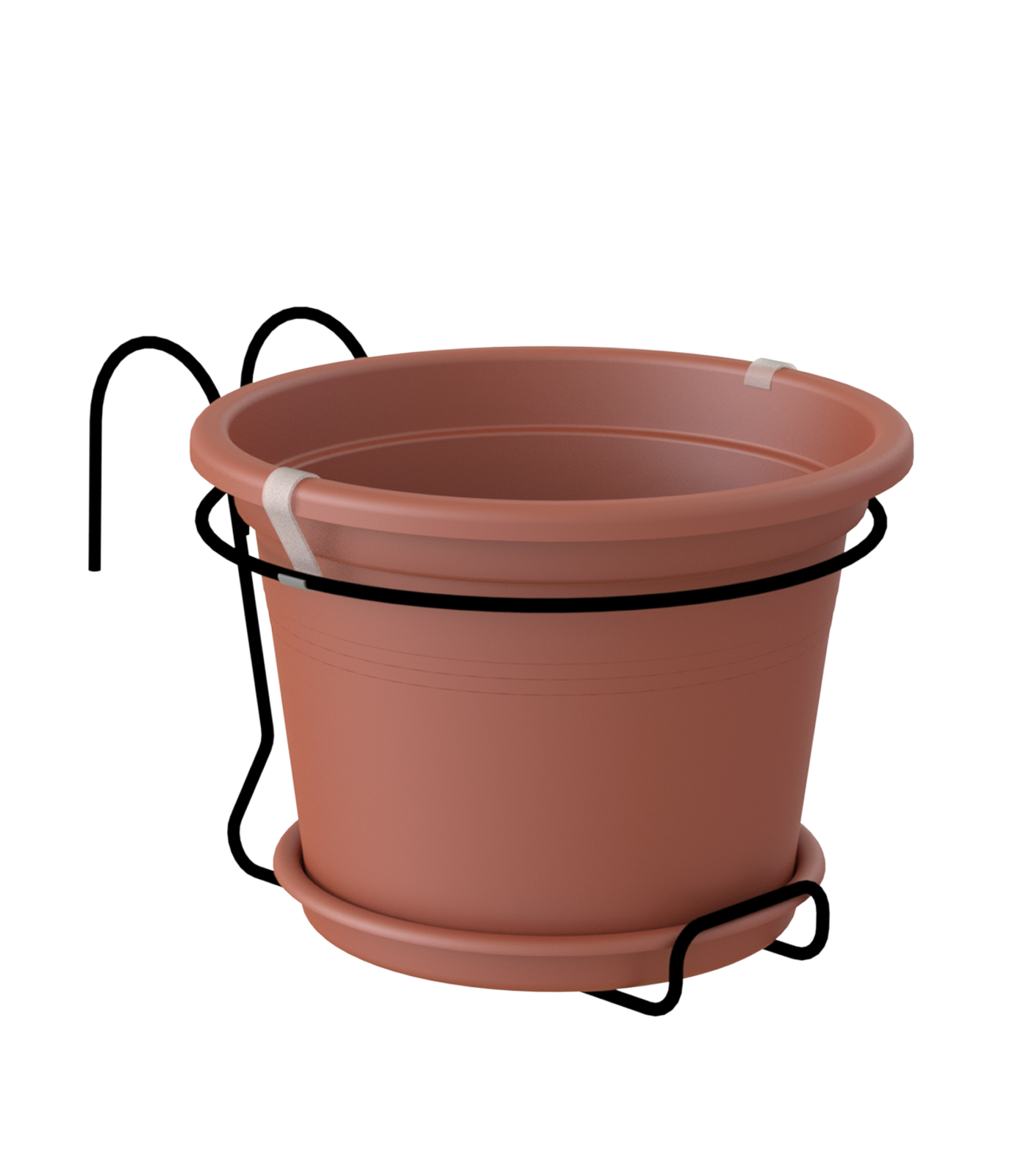 Venezia Plastic Pot Balcony Kit Terracotta 20cm