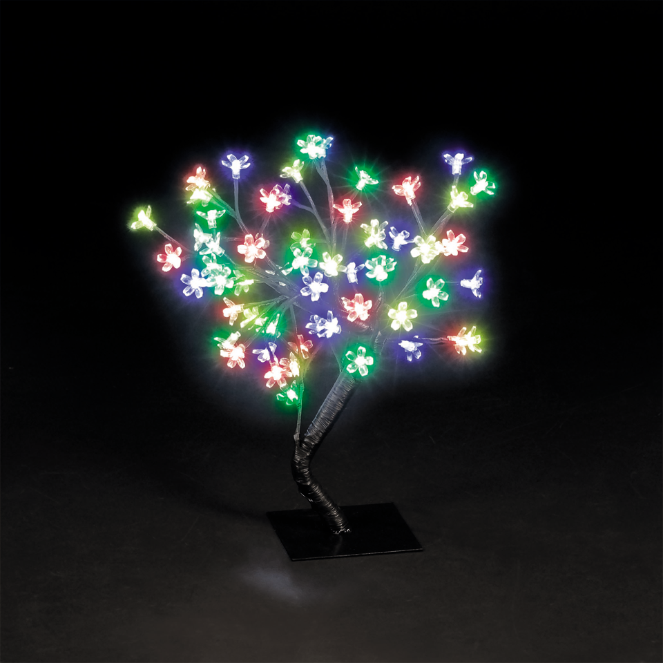 18cm/45cm Cherry Blossom Tree with 40 Multi-Coloured LEDs