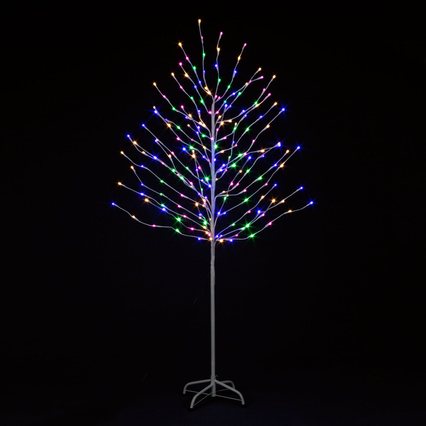 1.8m Rainbow Tree With Pink, Warm White, Blue & Green LEDS