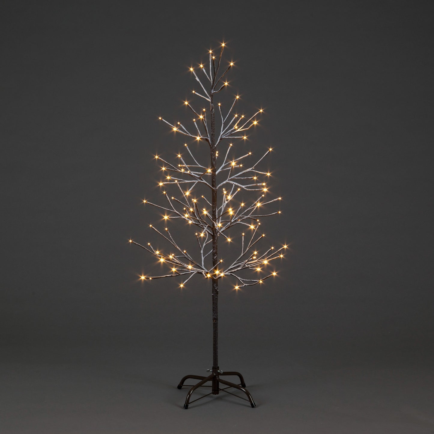 1.2m Brown Snowy Tree w/120 Warm White LEDs Christmas Trees
