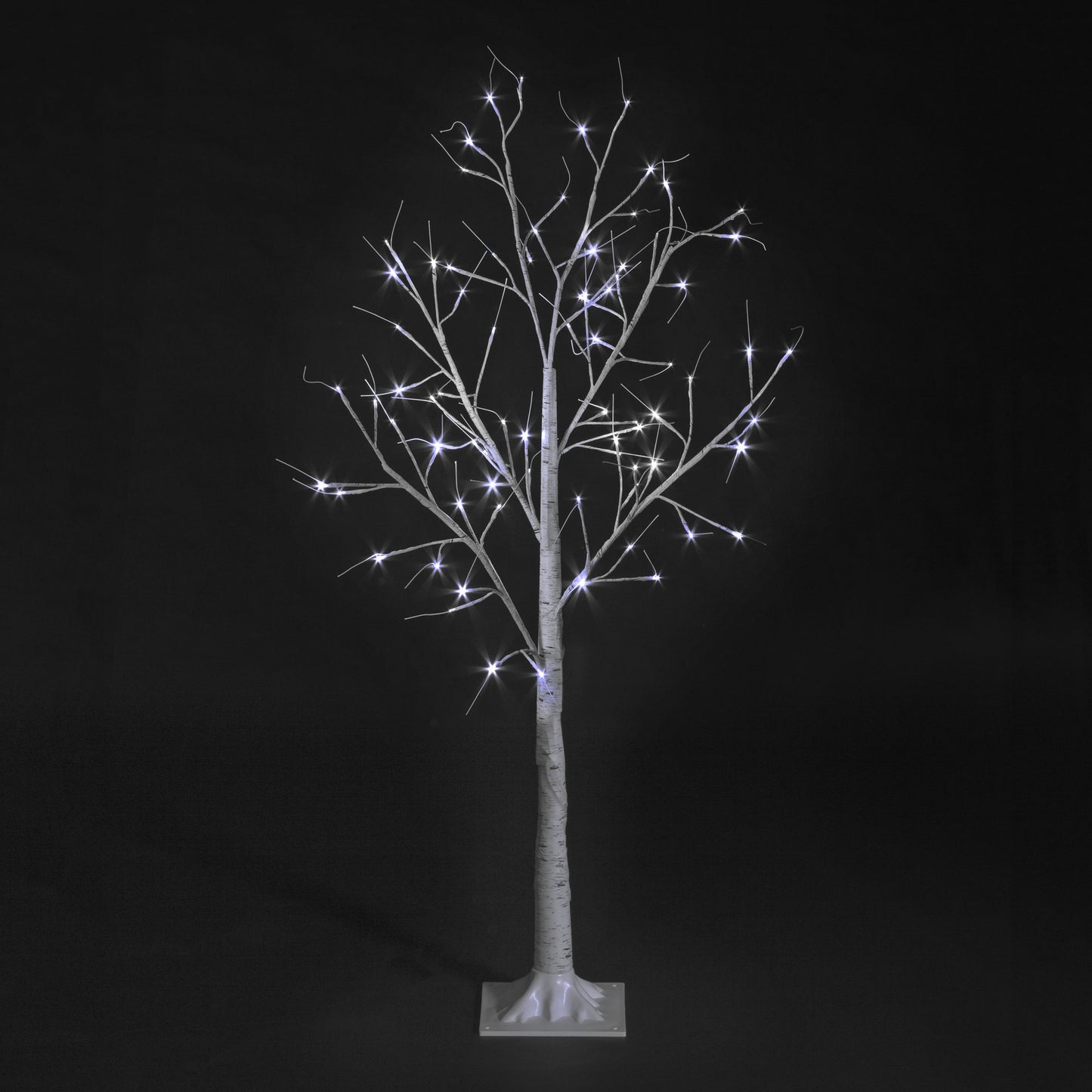 1.2m Birch Tree with Ice white LEDs with 25% Flashing LEDs