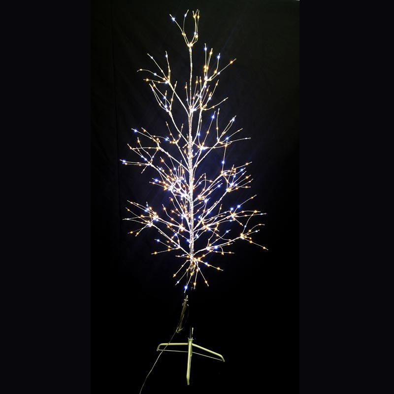 1.2cm Silver Tree with Warm and Ice White LEDs