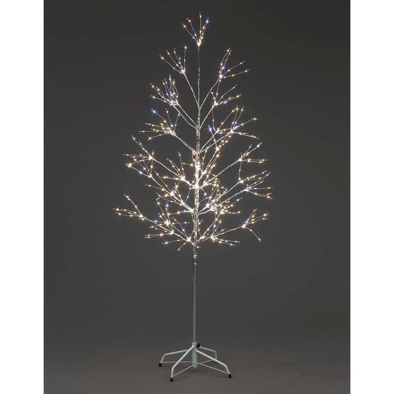 1.5m Silver Tree with Warm and Ice White LEDs