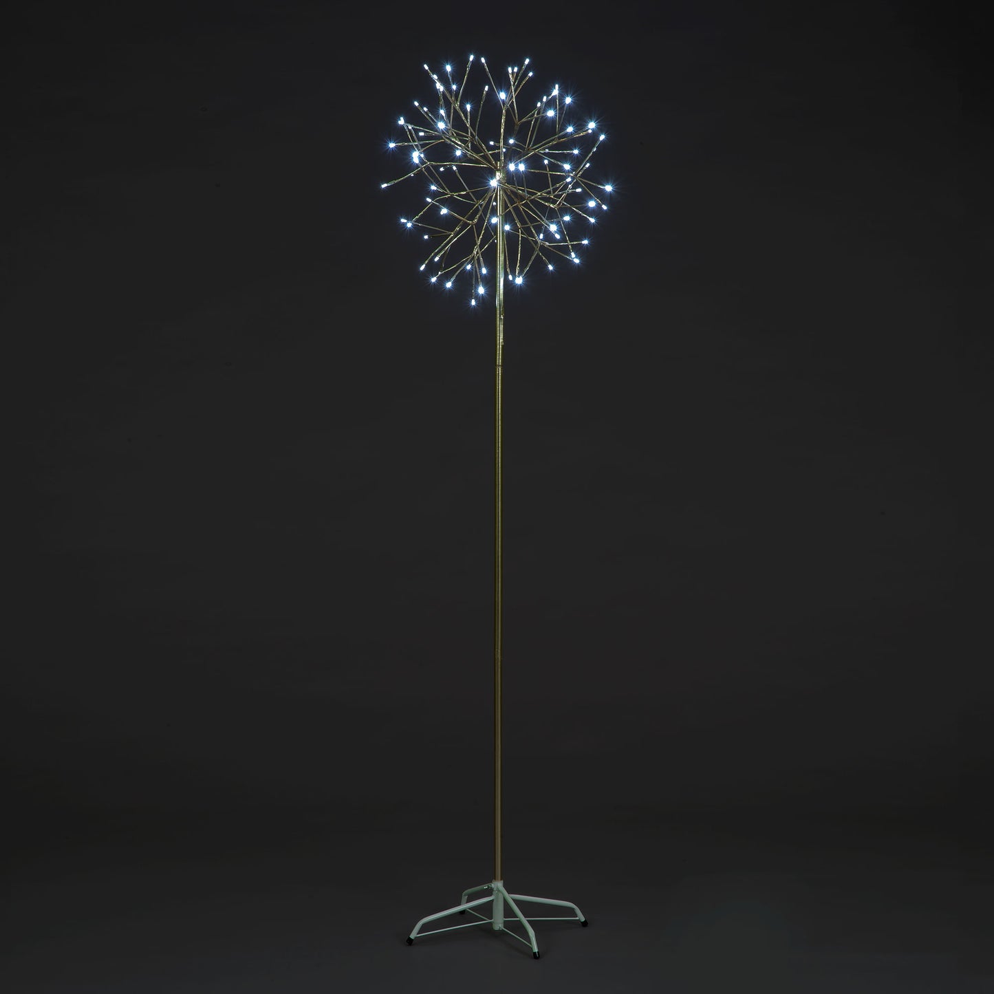1.8m Champagne Single Firework Tree with 96 Ice White LED
