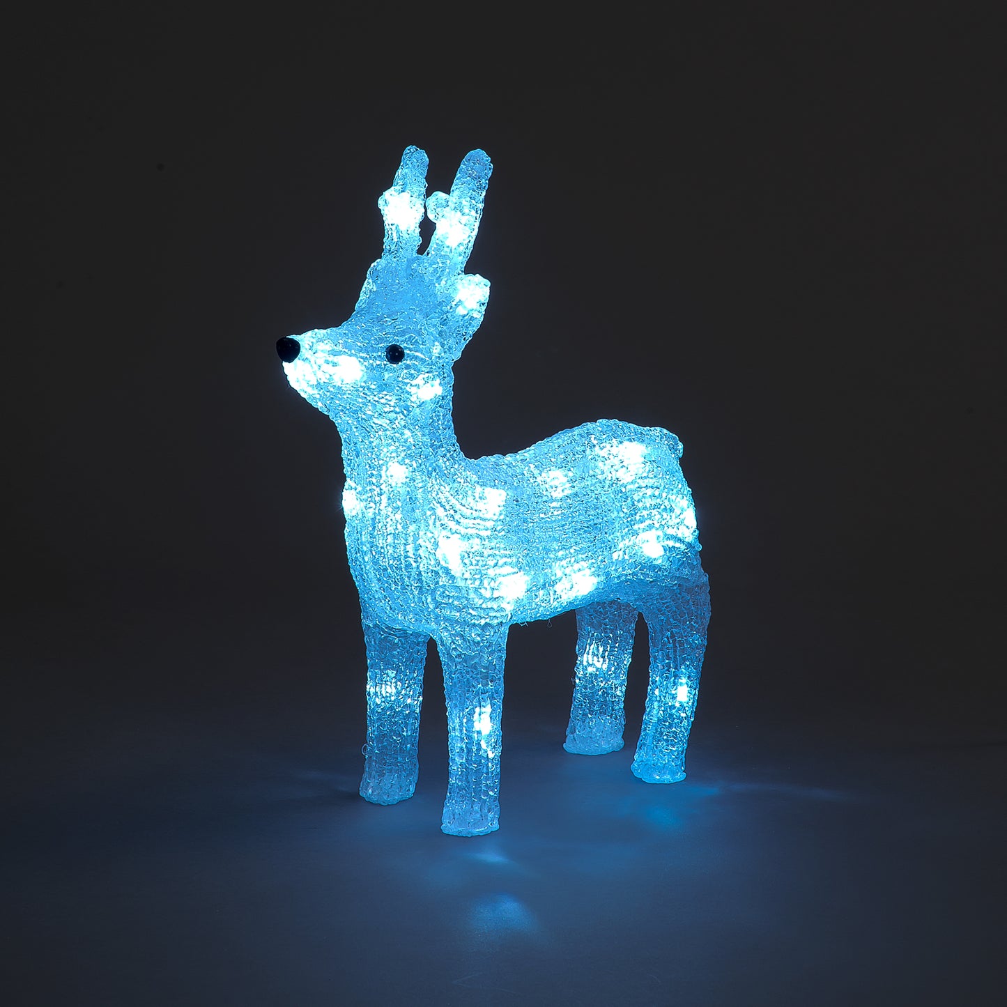 31cm Acrylic Reindeer With 30 White LEDs
