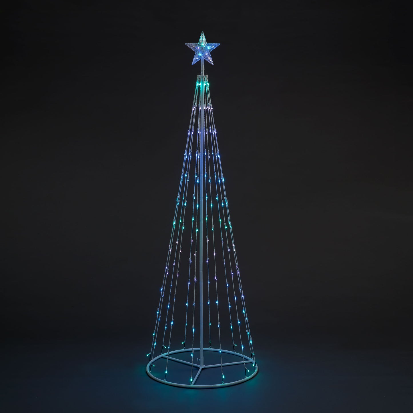 2.1m Cone Tree with Red Green & Blue LEDs