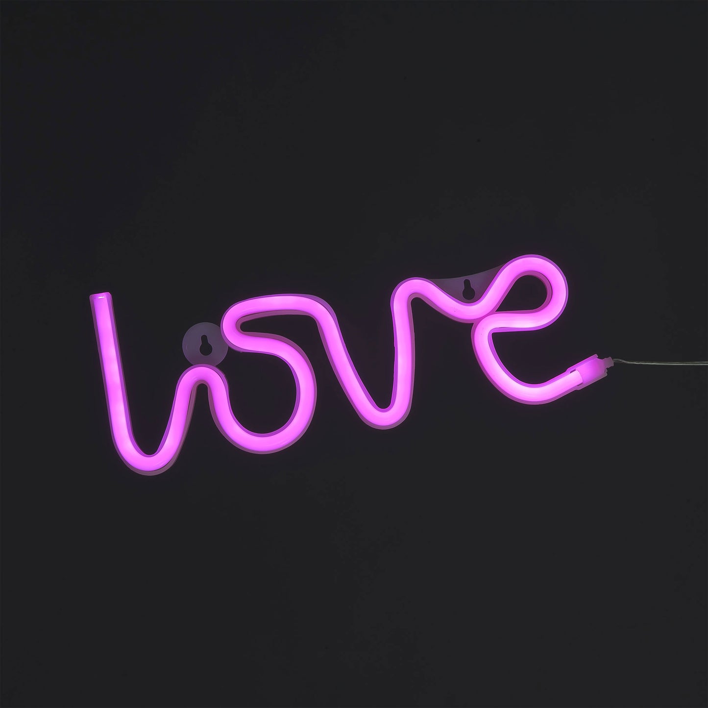 Battery Operated 'LOVE' Rope Light with Pink LEDs