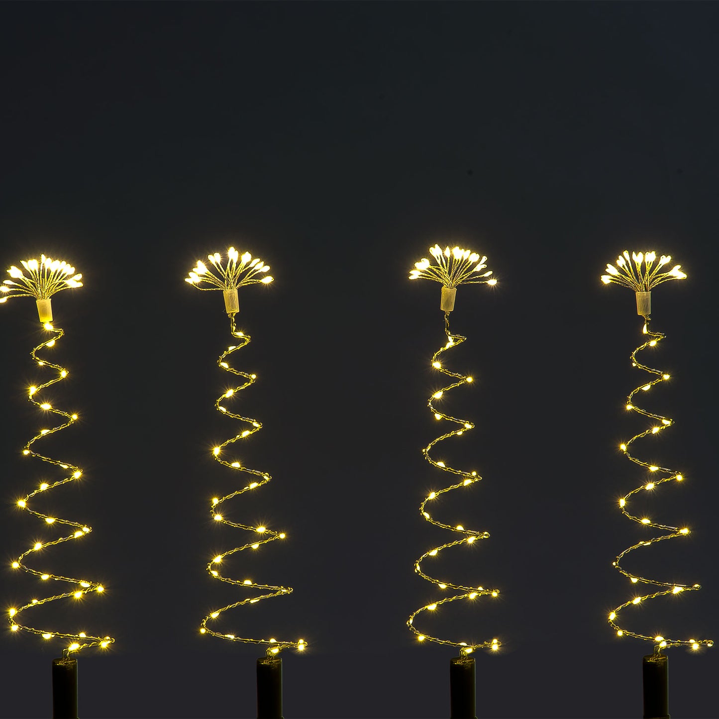 Set of 4 30cm Spiral Garden Stakes