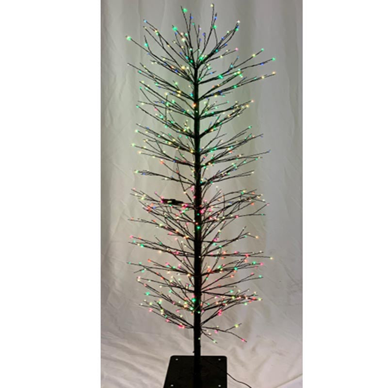 1.8m Black Twig Tree with Colour Changing Multi Colour LEDs