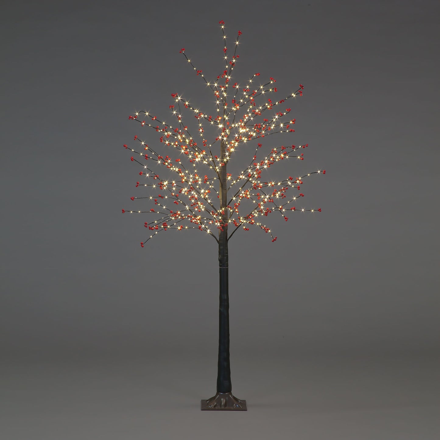 180cm Red Berry Twig Tree Brown 600 Warm White LEDS