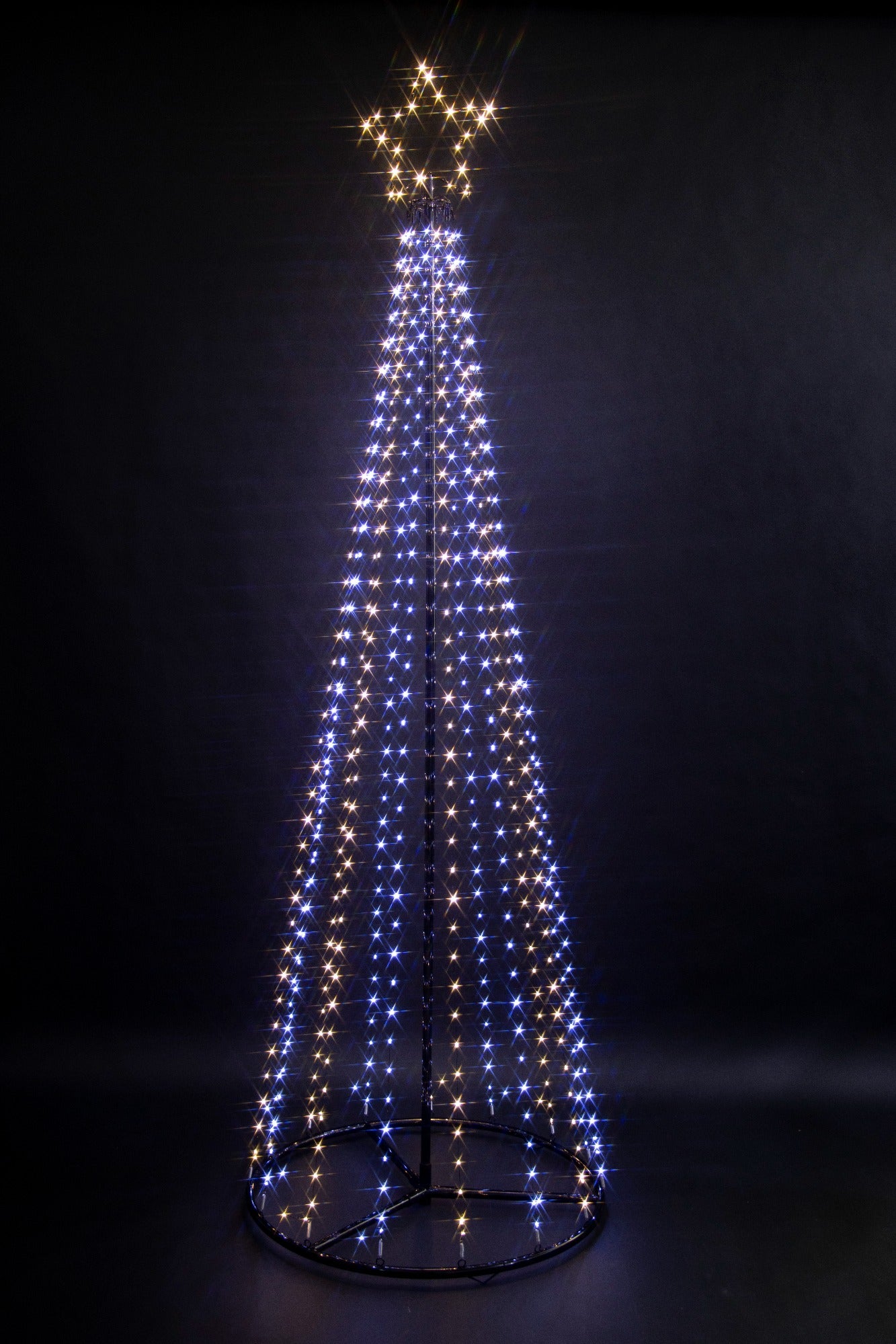 1.8m Black Maypole Tree with Multi Coloured LEDs