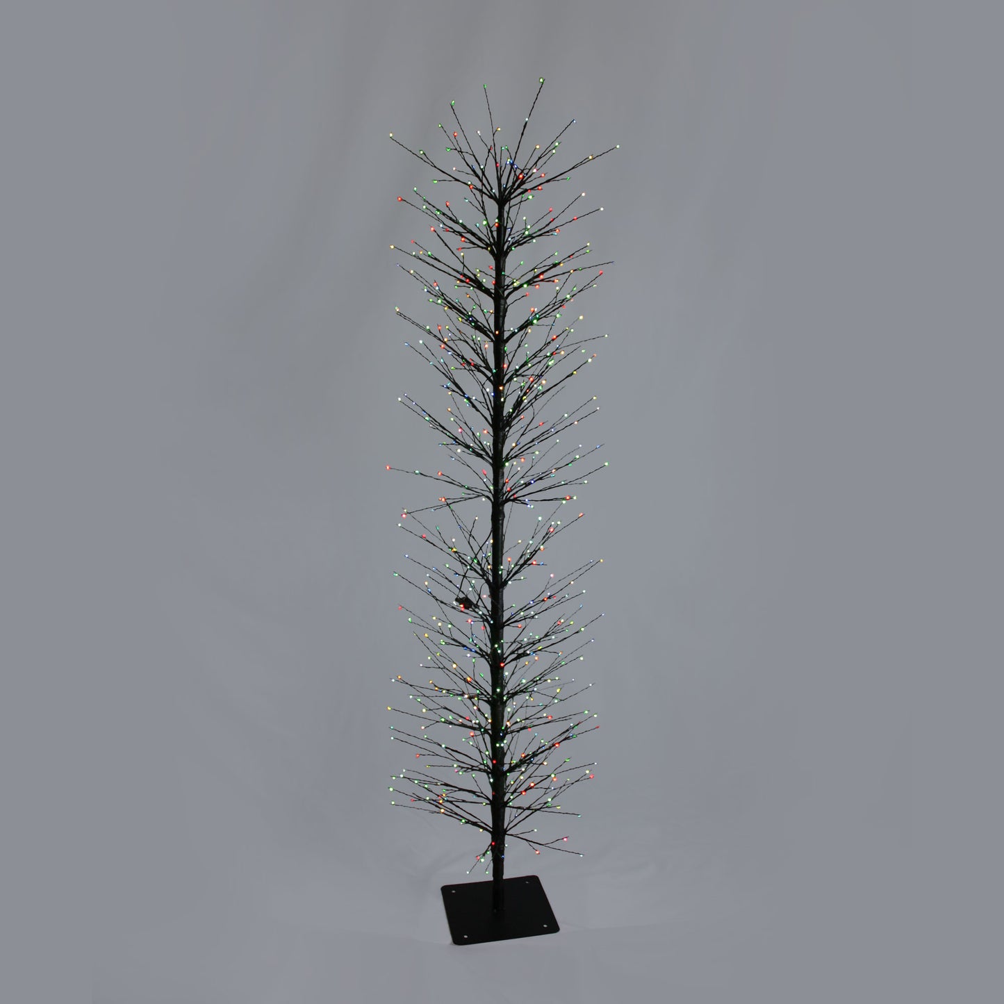 1.2m Black Twig Tree With 400 Flashing Blubs