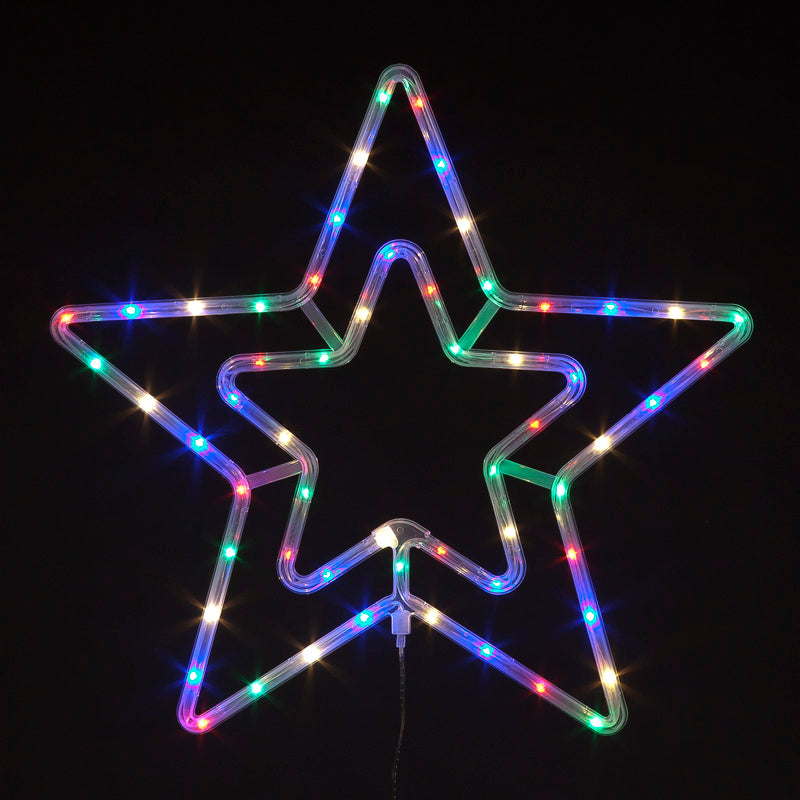 55cm Multi-Coloured Christmas Star Silhouette