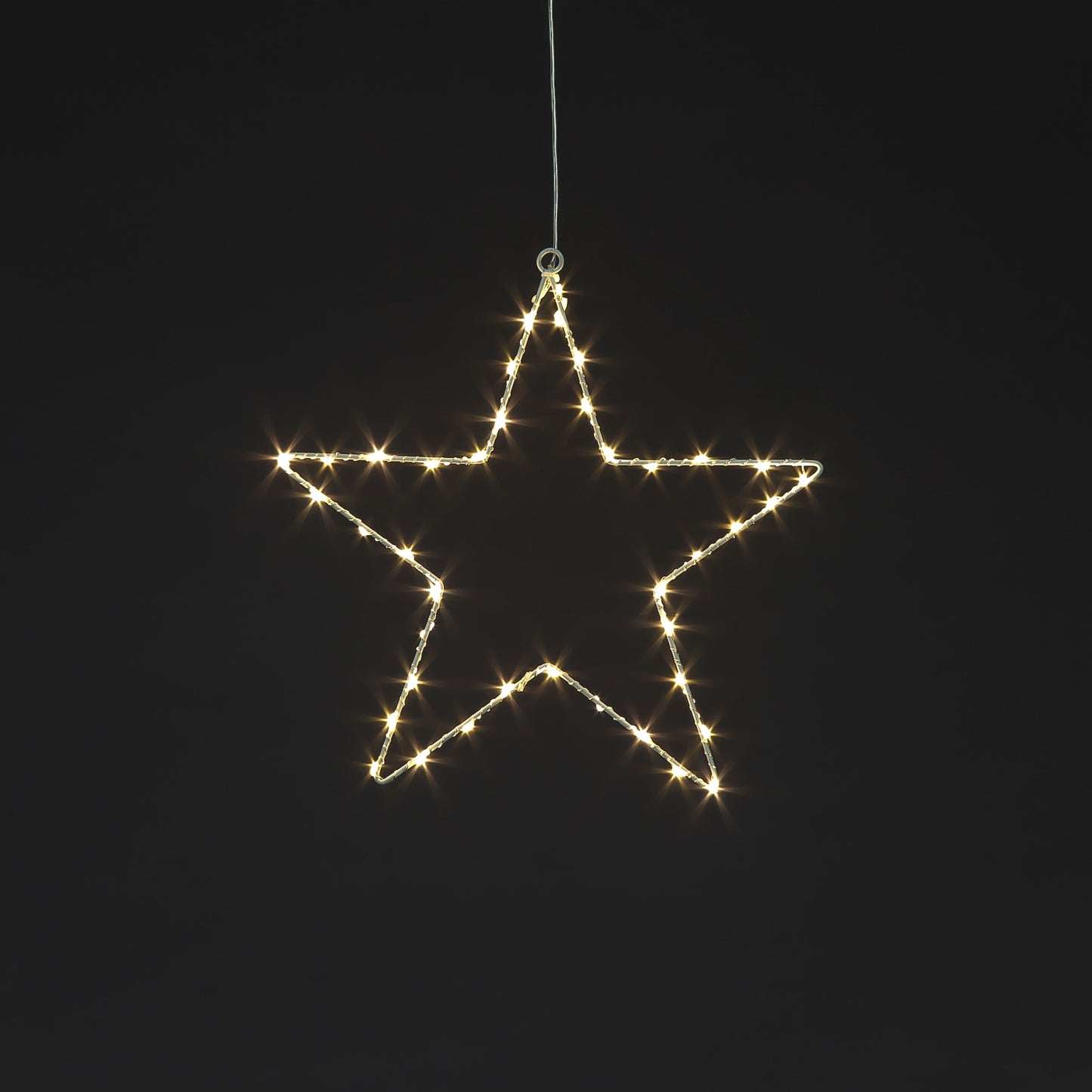 Iron Star with 40 Warm White LEDs (30cm)