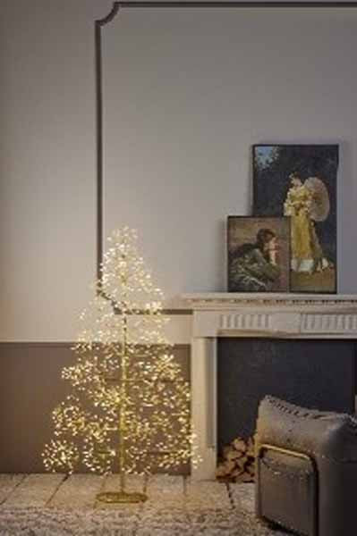 1.5m Gold Micro Dot Tree with 1500 warm white LED's