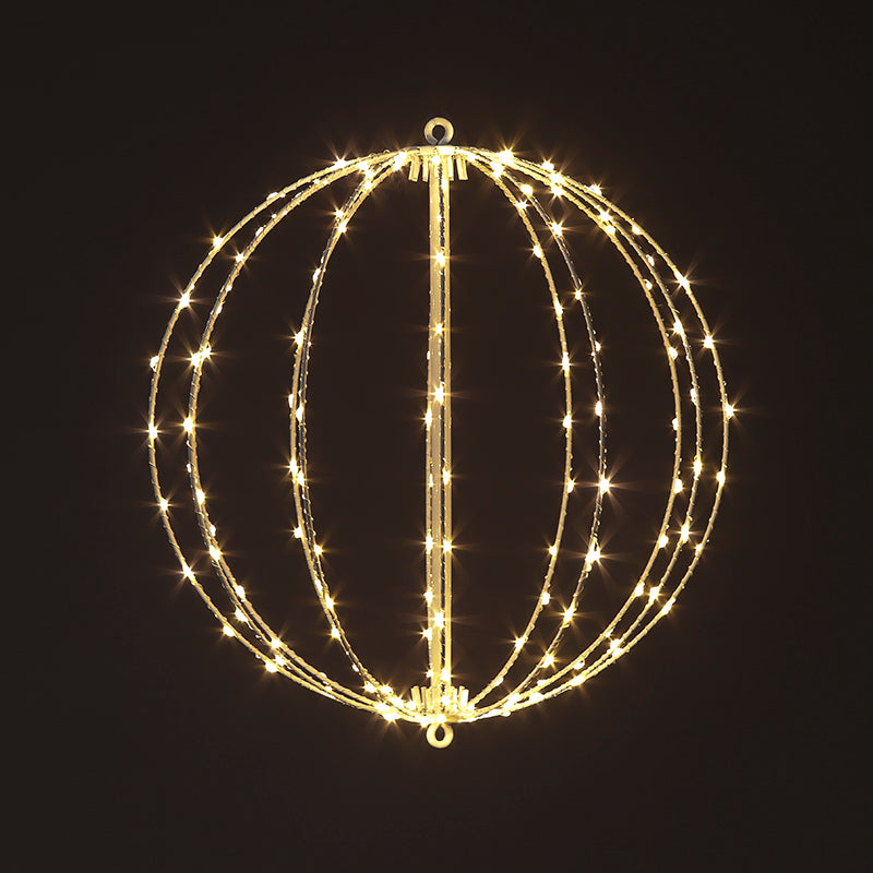 Foldable Christmas White Ball Light with 156 Warm White LEDs (40cm)