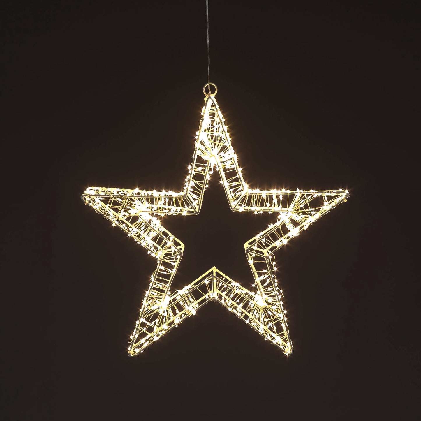 White Christmas Star with 960 Warm White LEDs (38cm)