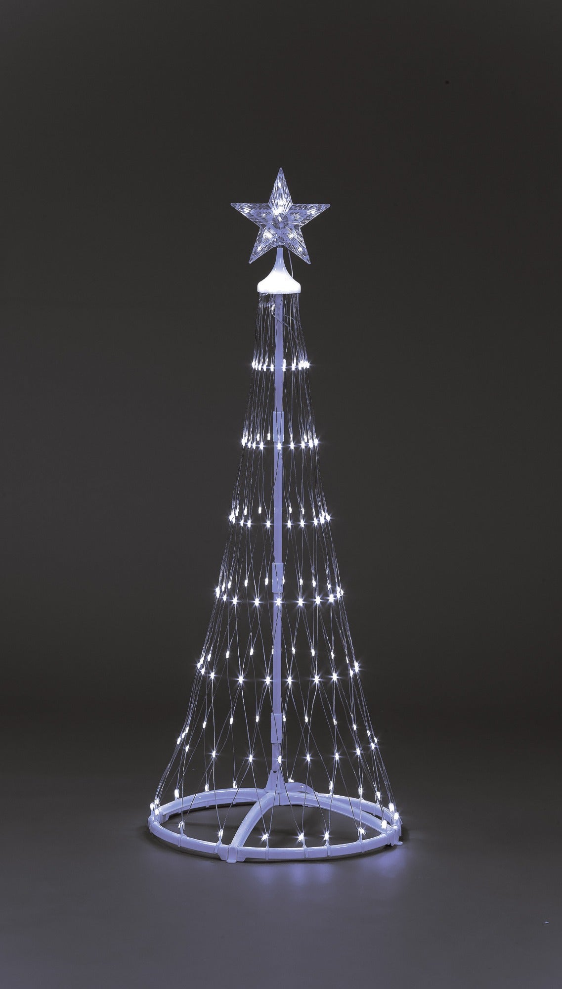 135cm Cone Tree w/160 W LEDs 8 Functions Christmas Trees