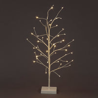 2ft White Tabletop Tree | Battery Operated Pre-Lit Decoration (60cm)