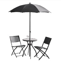 Grey Rimini 1.7m Push Up Parasol