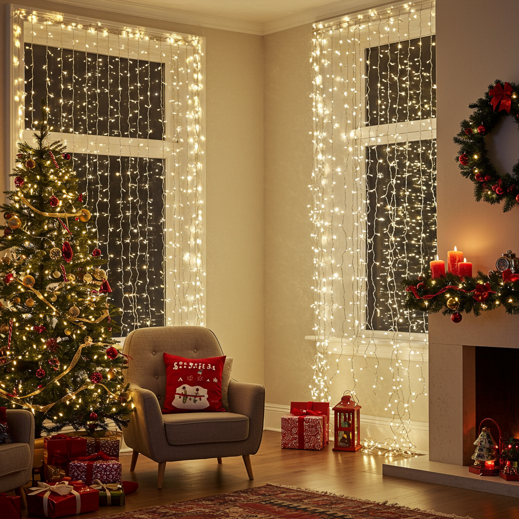 Christmas Net and Curtain Lights