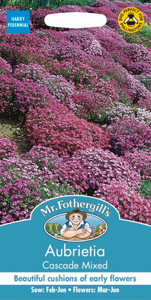 Mr Fothergills Aubrietia Cascade Mixed Seeds