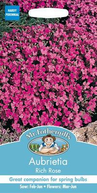 Mr Fothergills Aubrietia Rich Rose Seeds