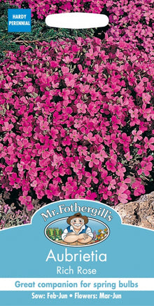 Mr Fothergills Aubrietia Rich Rose Seeds