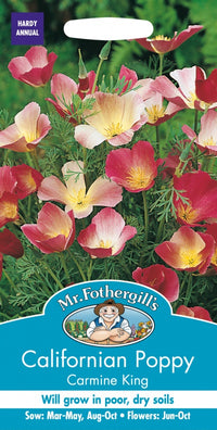 Mr Fothergills CALIFORNIAN POPPY Carmine King Seeds