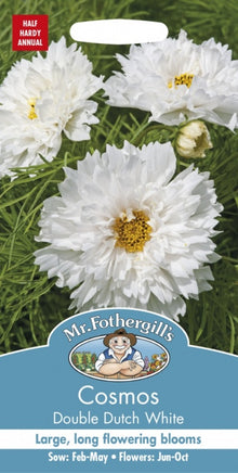 Mr Fothergills COSMOS Double Dutch White Seeds