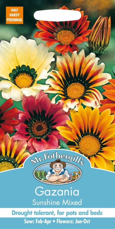 Mr Fothergills Gazania Sunshine Mixed Seeds